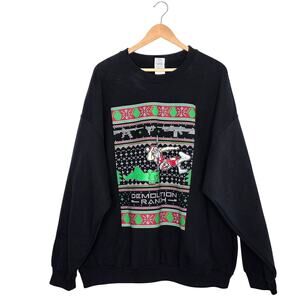 Demolition Ranch Ugly Christmas Sweater Sweatshirt 2XL Tactical Santa Crewneck